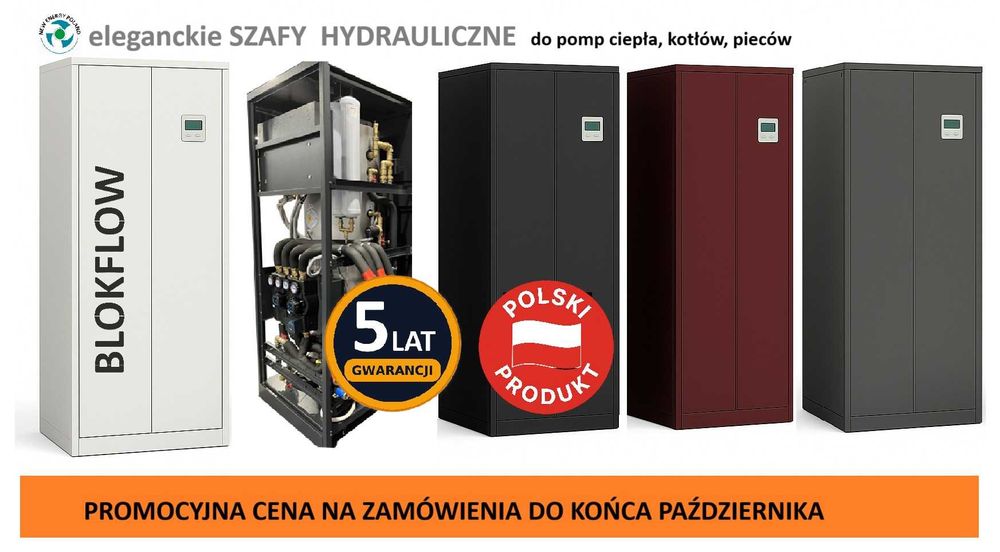 SZAFA HYDRAULICZNA z cwu + bufor KOTŁOWNIA do pomp ciepła monoblok NEW