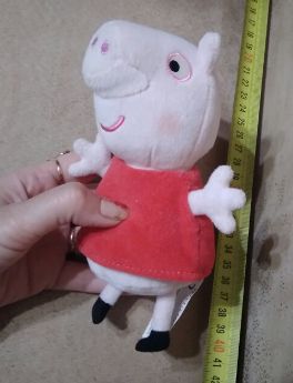 фирменная игрушка мягкая ПЕППА СВИНКА peppa pig в красном 18 см
