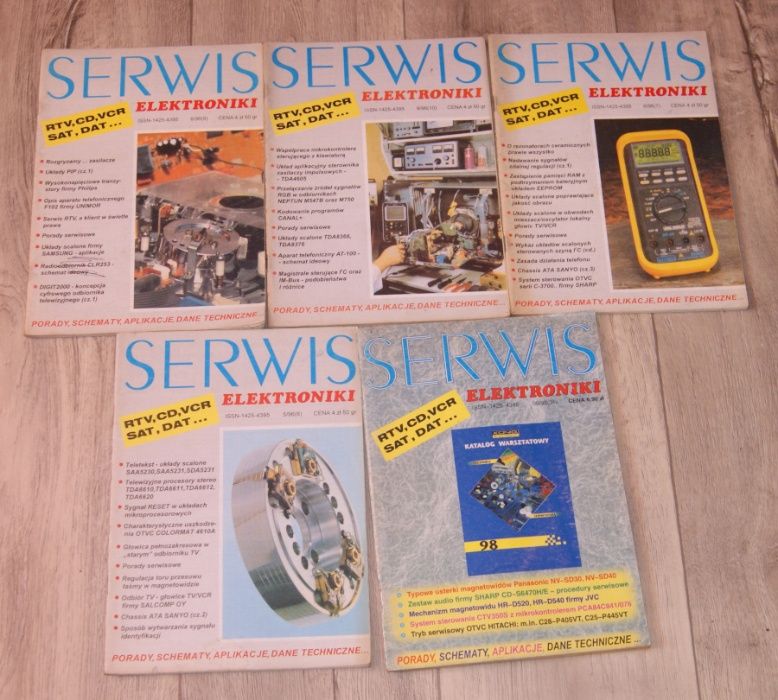 Serwis elektroniki nr. 6,7,9,10,31 rok 1996, 1998