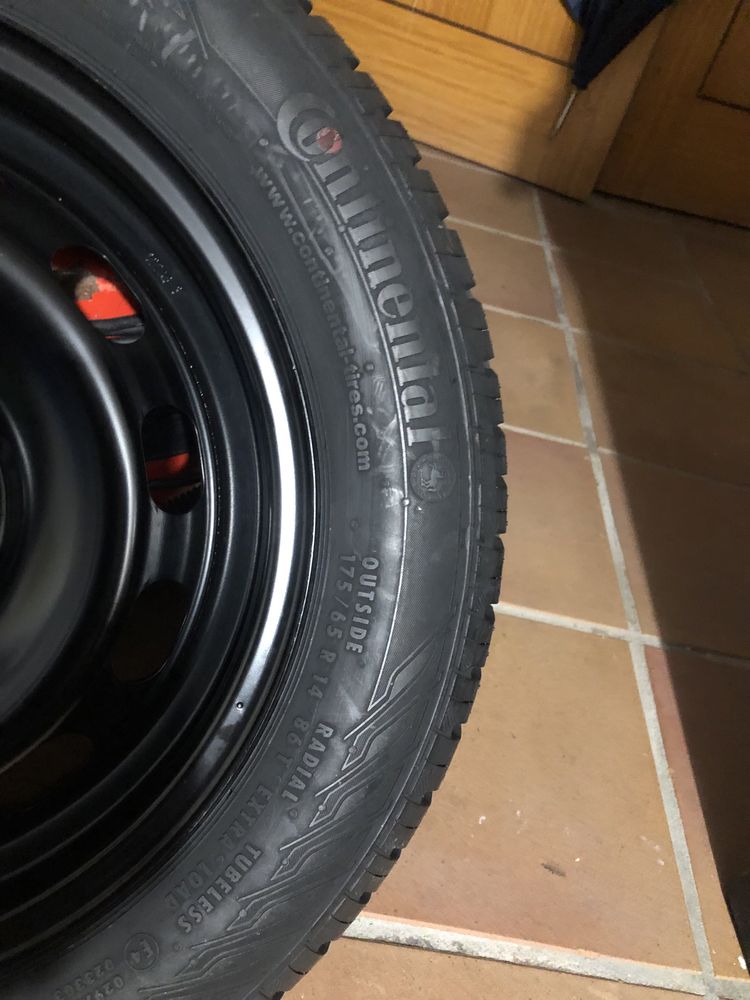 Pneu novo Continental 175x65xr14 + jante suplente
