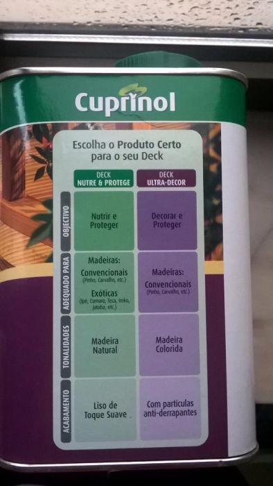 Cuprinol Deck Nutre e Protege - Pinho - SELADO