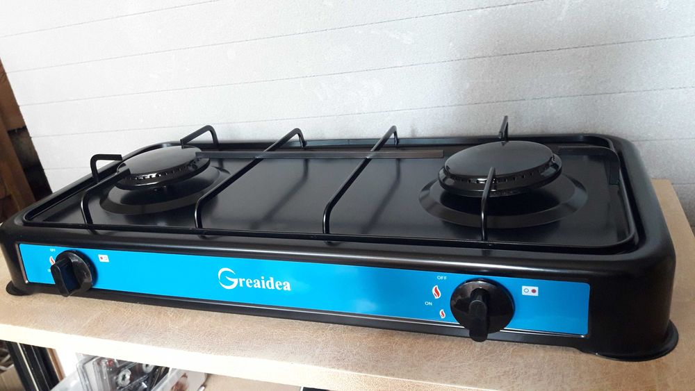 новая газовая 2-ух секционная плита Greaidea.