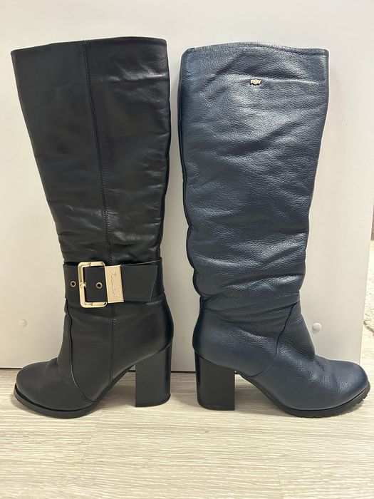 Шкіряні зимові жіночі сапожки Eleganza