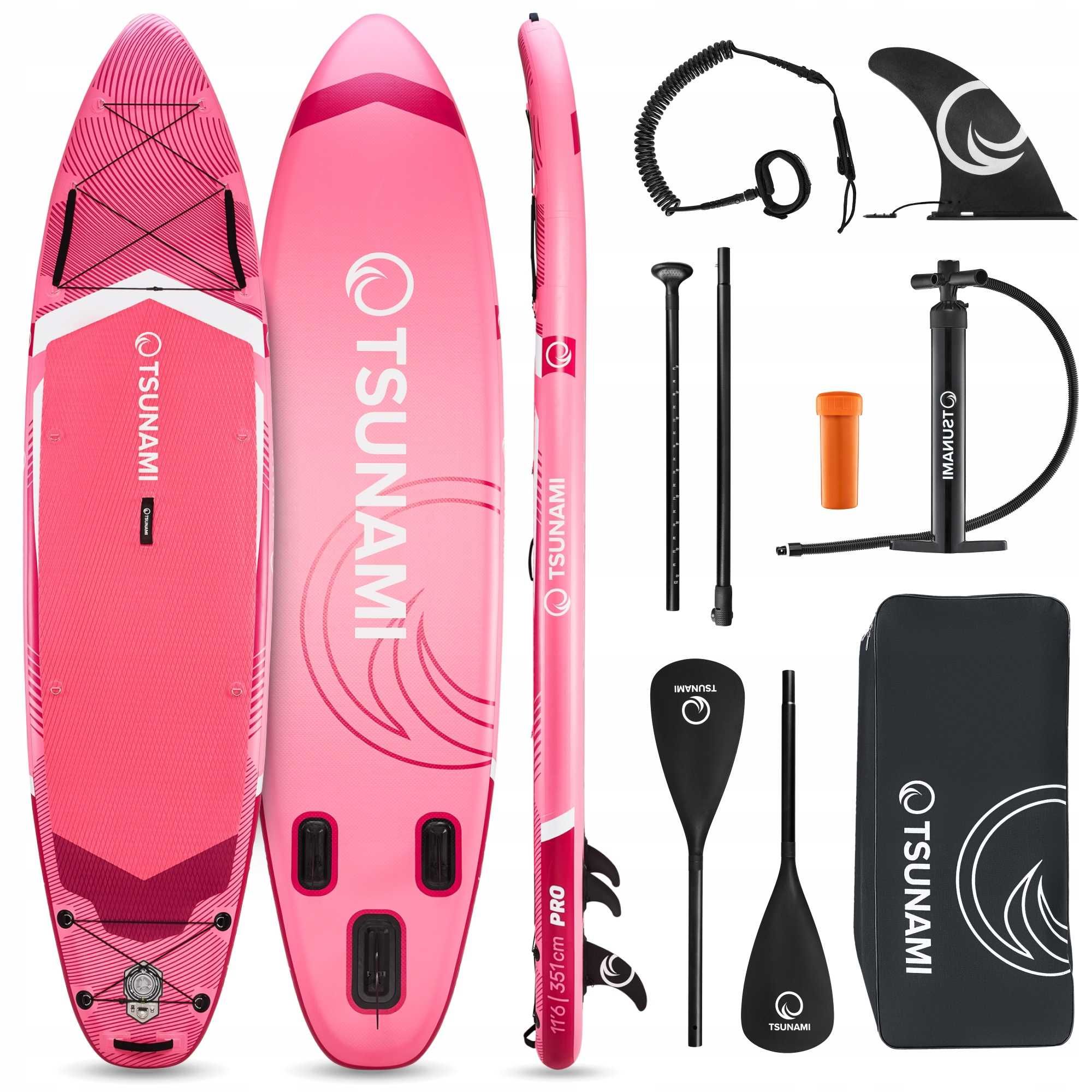 Deska SUP pompowana 350 cm z akcesoriami i plecakiem