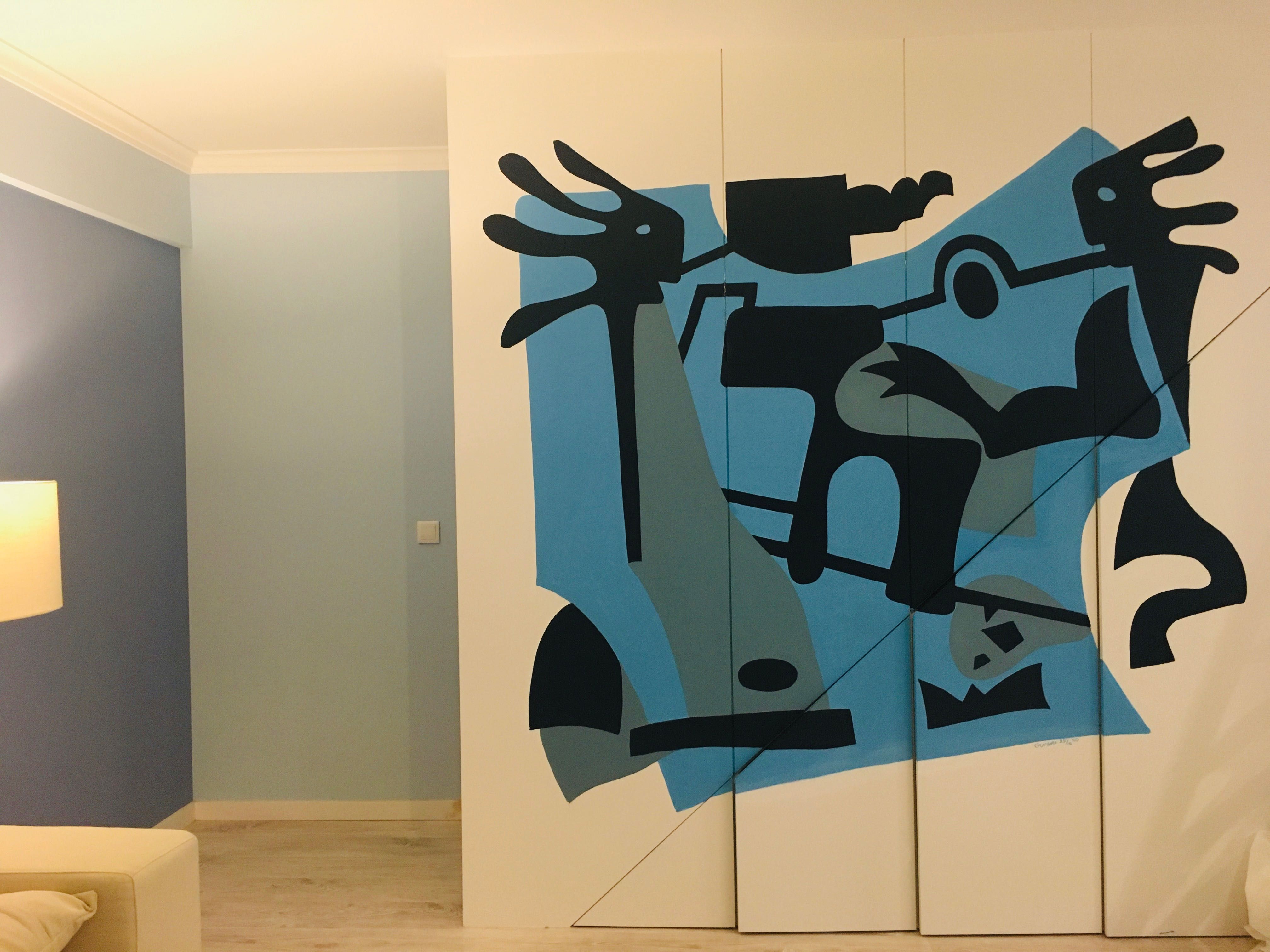 Mural Servico Para Parede/Azulejos/Madeira (artes Pintura )
