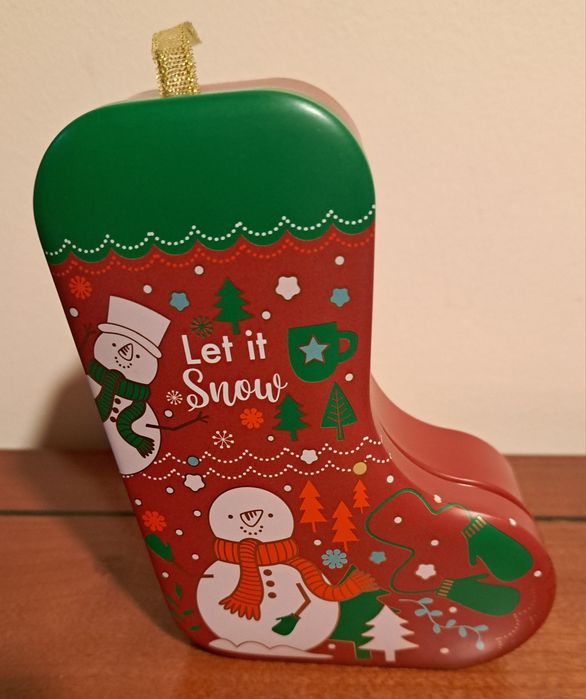 Caixa metálica em forma Meia-medidas 13,7×9.9×4- para Lanche