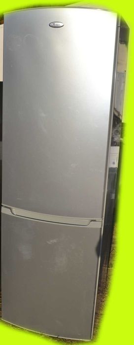 Lodówka zamrażarka Whirlpool 185cm srebrna no frost gwaranc serwis agd