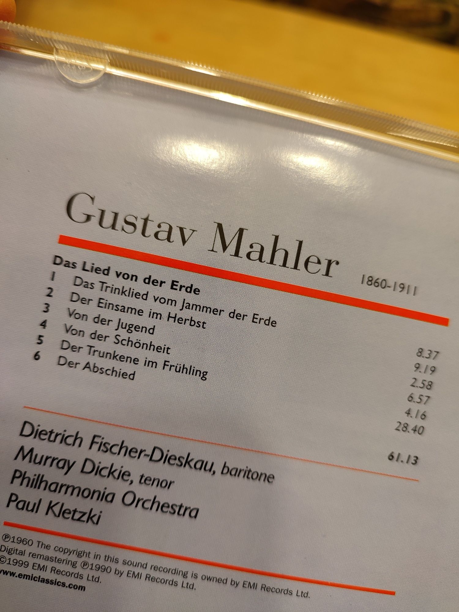 Mahler - Das Lied von der Erde - CD