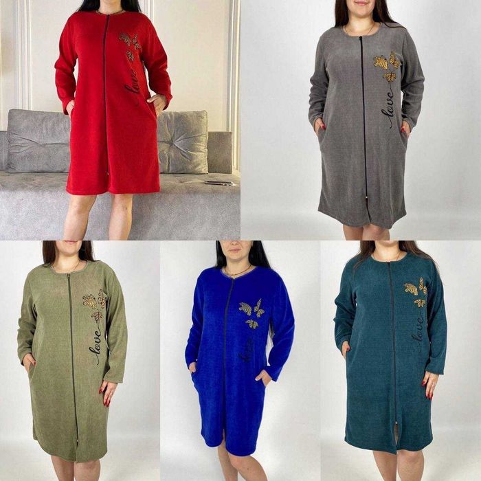 Халат жіночий велюр, махра 44-62