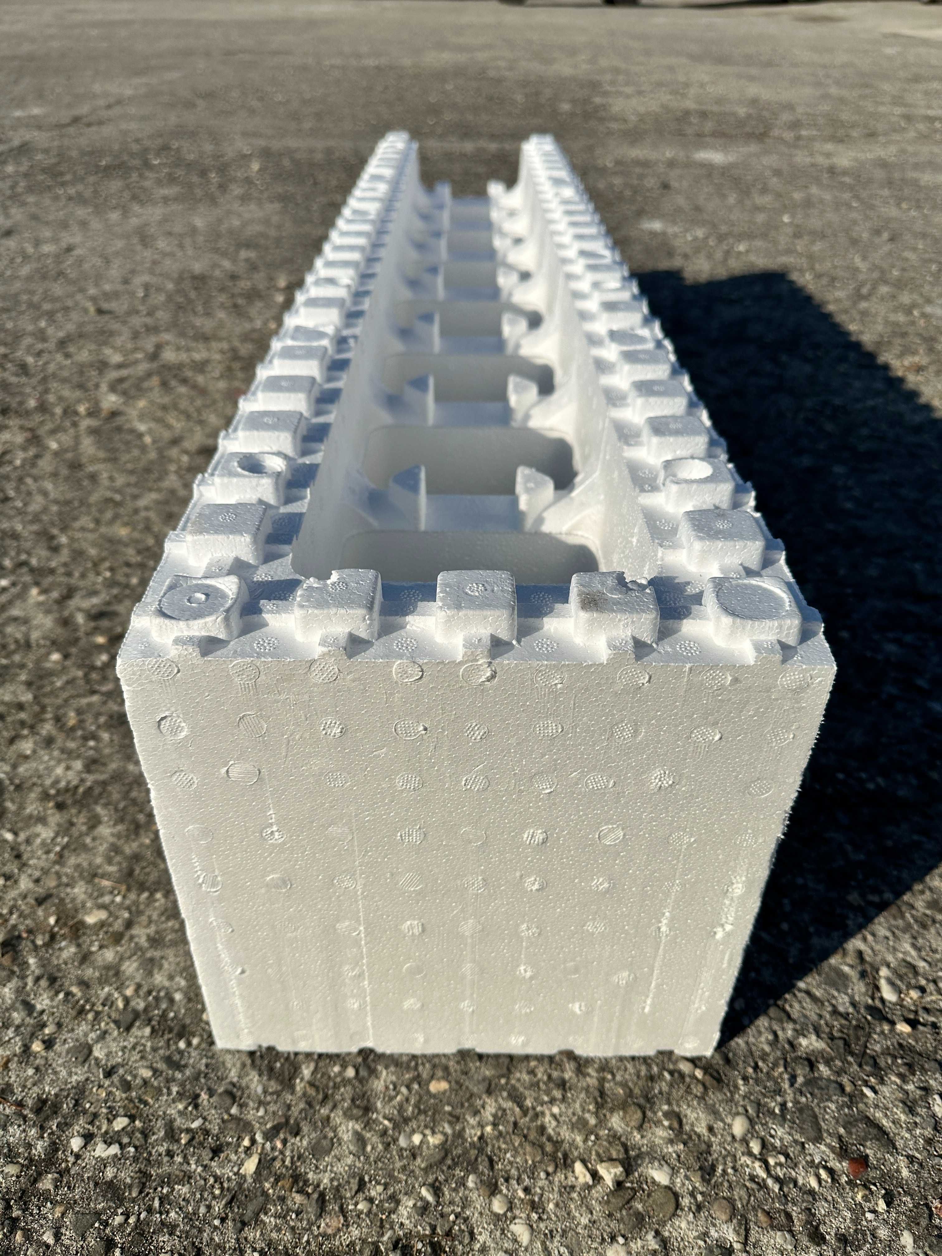 Bloczki Styropianowe 120cm x 25 x 25cm LEGO szalunek Płot Garaż Basen