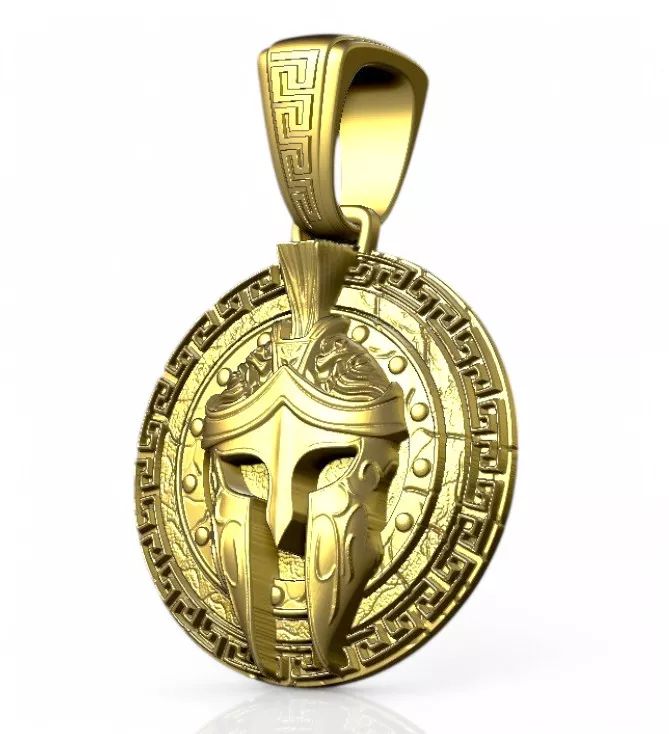 Złota zawieszka 14k 585 Spartan Afirmacje Alfa cpn028y 40mm Warszawa