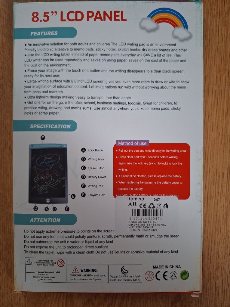 Tablet panel zabawka dla dzieci