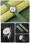 Bracelete 22mm, em Silicone e Nylon : Verde