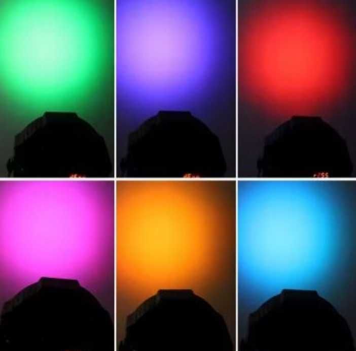 Reflektor sceniczny kolorofon LED PAR RGB 18x3 3in1 DMX AUTO SOUND