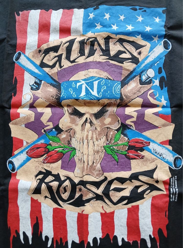 Подарочный винтаж мерч постер бандана группы Guns n Roses 1991г