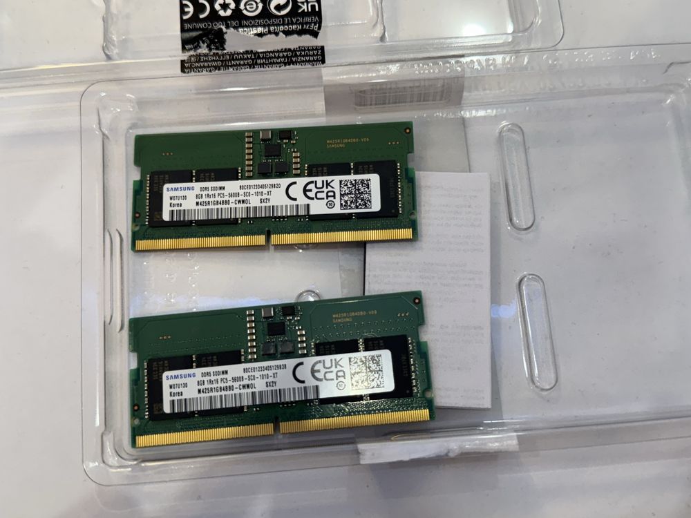 Оперативна пам'ять Samsung DDR5-SODIMM 5600Gz 8Gb x 2