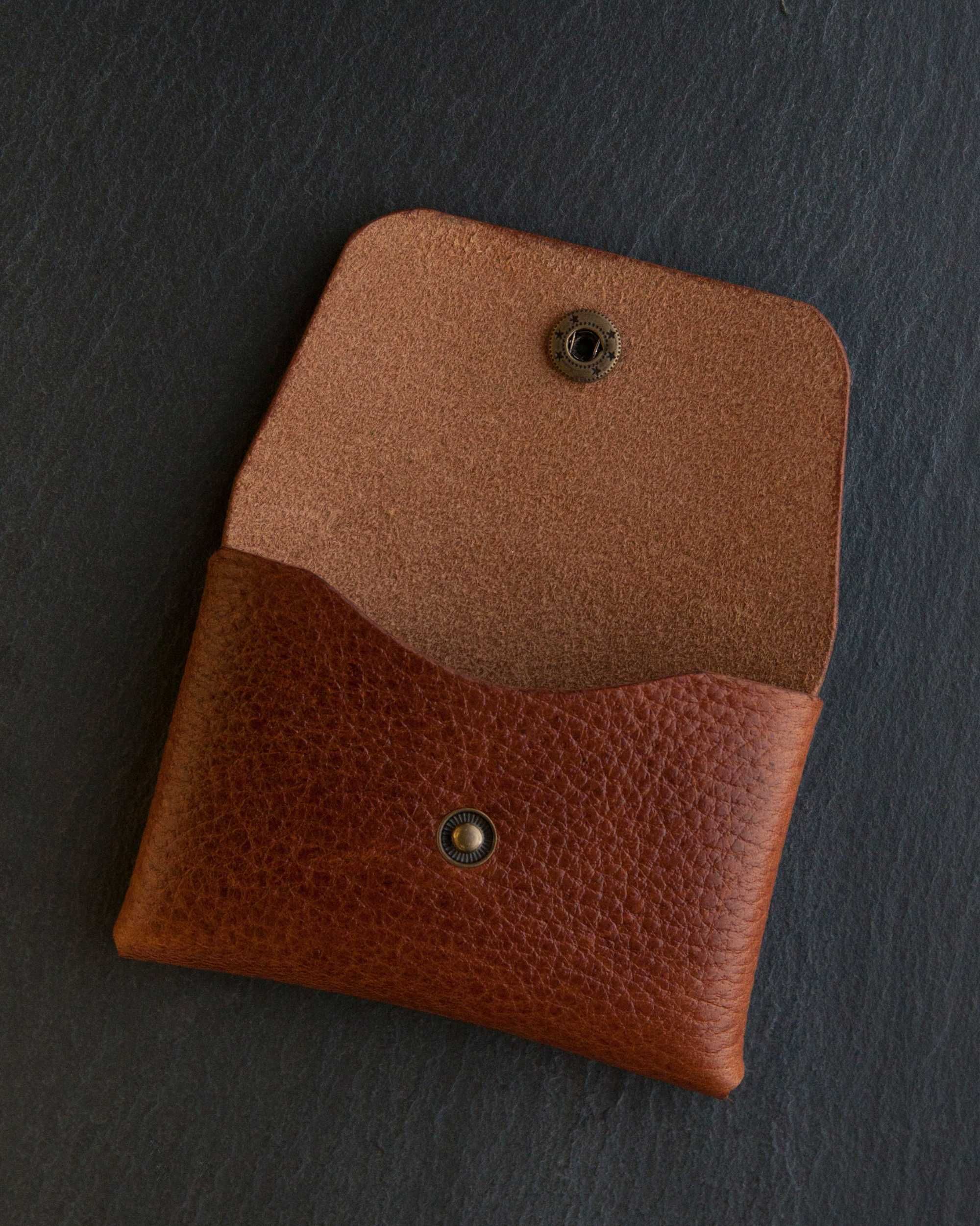 Portfel skórzany handmade brązowy