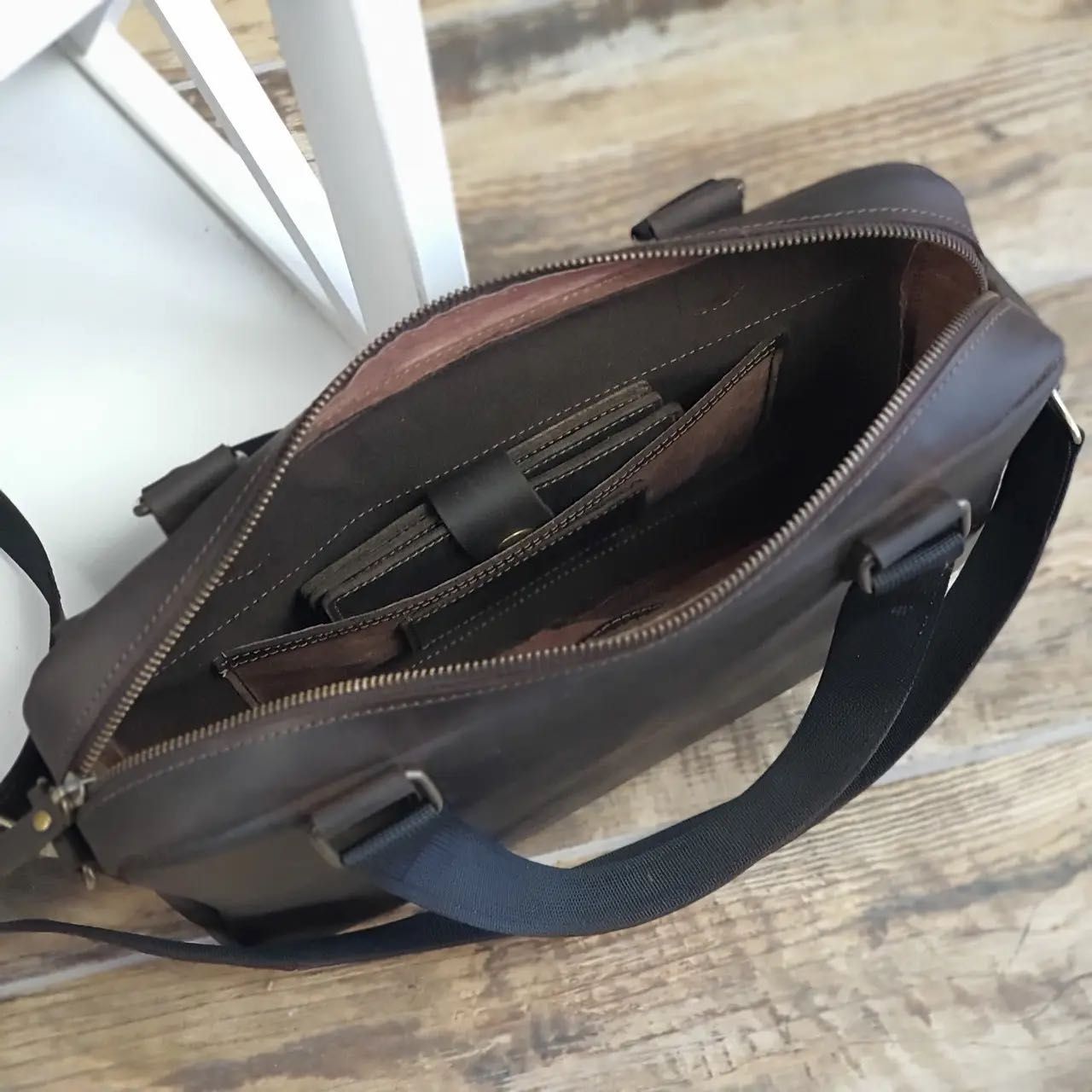 Сумка для ноутбука кожаная шкіряна портфель чоловічий мужская чемодан