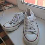 торг converse, білі конверси, 37.5-23.5см взуття, кеди