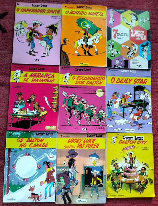 Lucky Luke em português e francês, 15 livros