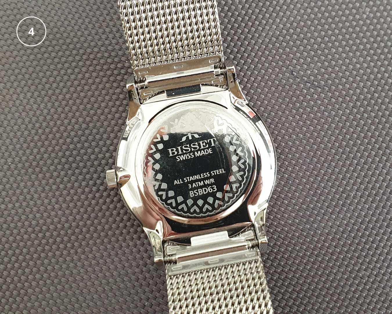 Zegarek damski szwajcarski Bisset stalowy / srebrny klasyczny