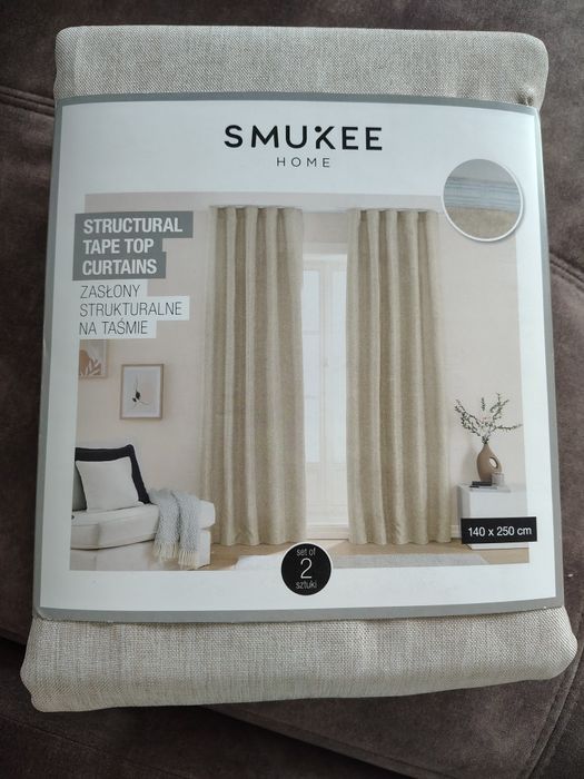 Zasłony na taśmie  140x250- 2 sztuki