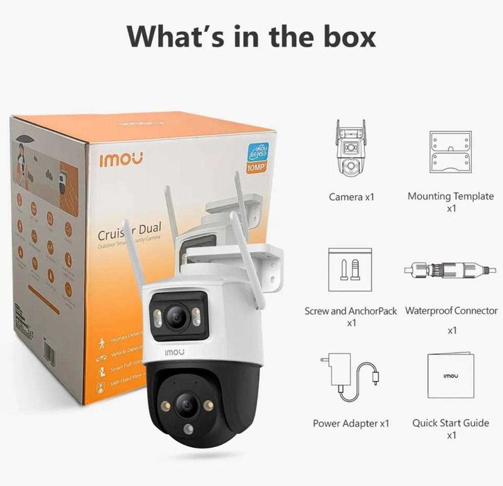 Камера Imou Cruiser Dual 8/10MP (IPC-S7XP-10M0WED) з двома об'єктивами