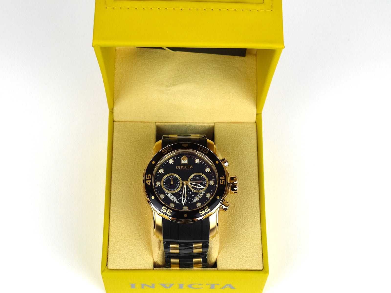 Мужские часы Invicta 6981 Pro Diver 48 mm Black Gold Chronograph 100MT