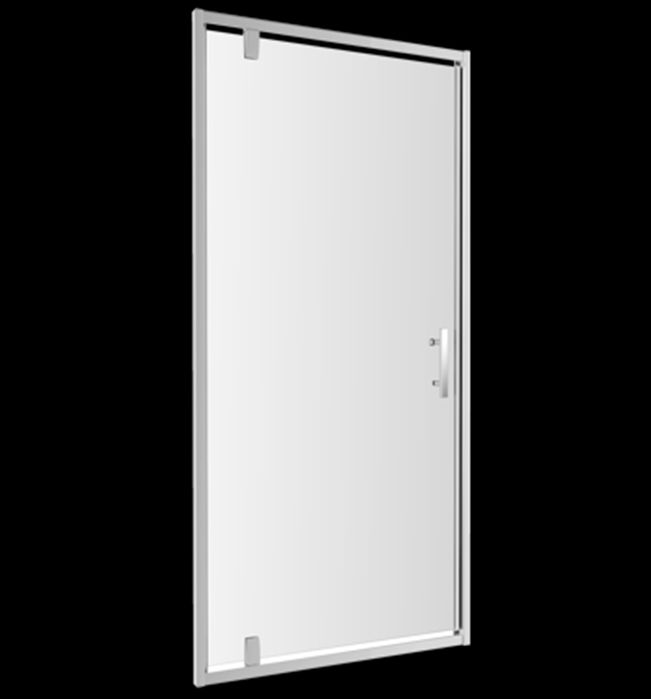 Drzwi prysznicowe 80 szklane, aluminium