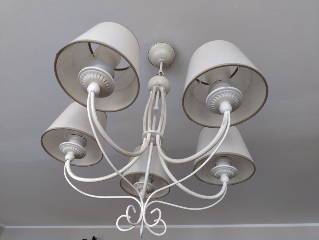 Lampa wisząca abazurowa vintage