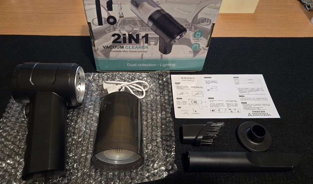 Aspirador e insuflador 2 em 1 Pequeno a bateria NOVO;