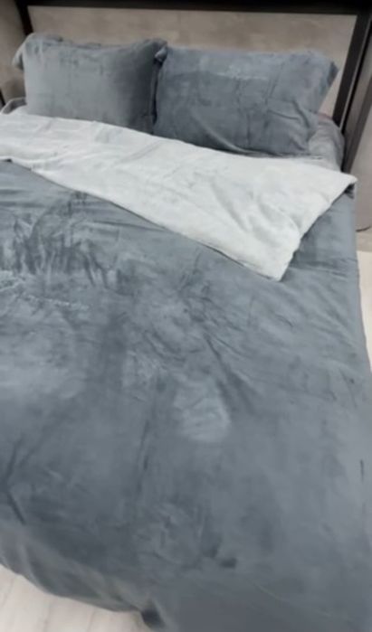 Велюрова тепла постіль євро