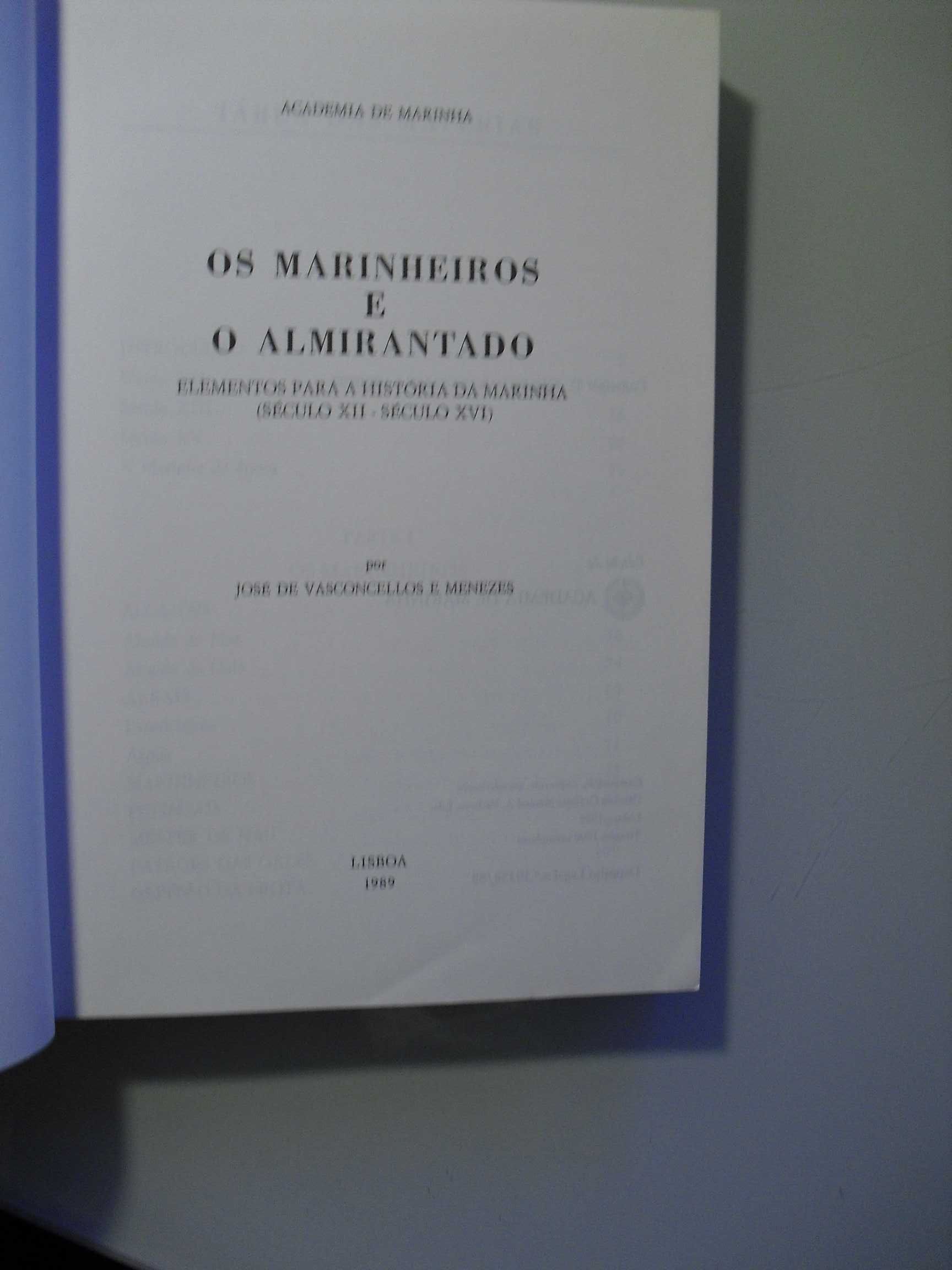 Menezes (José de Vasconcelos);Elementos para a História da Marinha