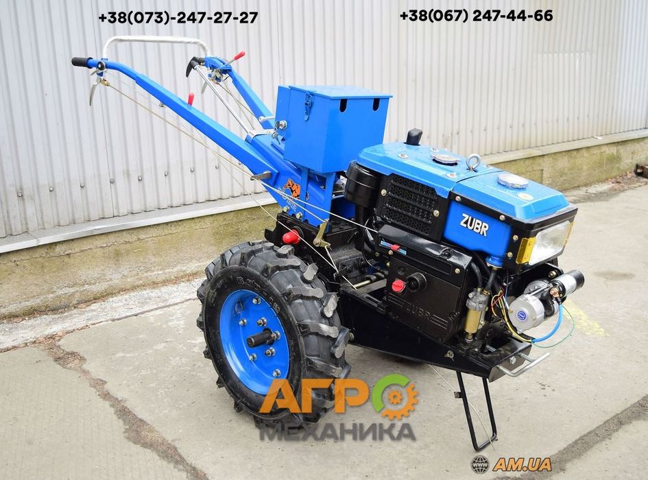 Мотоблок Зубр JR-Q79Е ПЛЮС (10 к.с. дизель)! Фреза 100 см + стартер!