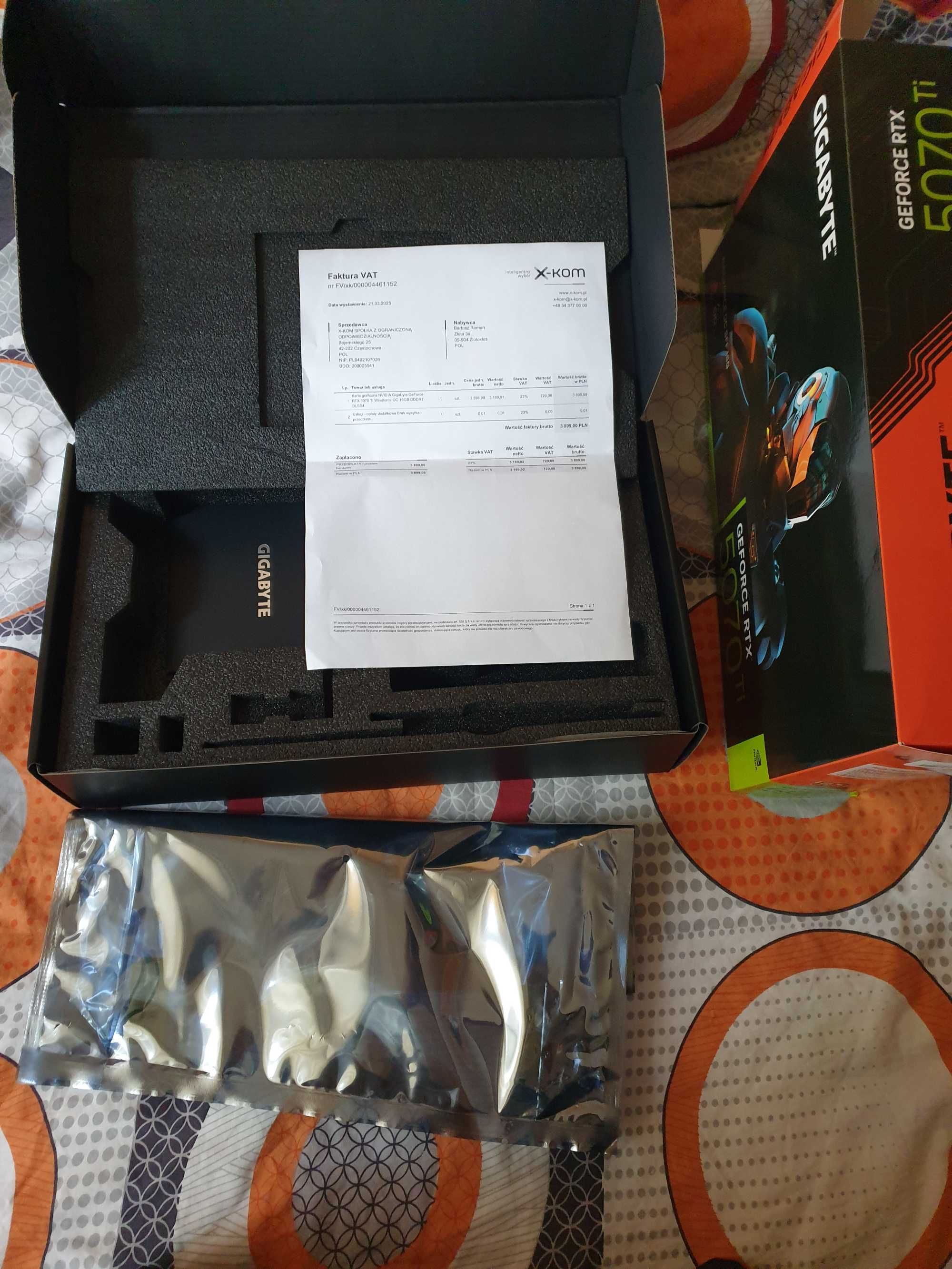 RTX 5070TI WINDFORCE OC SSF 16GB 256-bit DLSS 4.0 jak nowa!!
