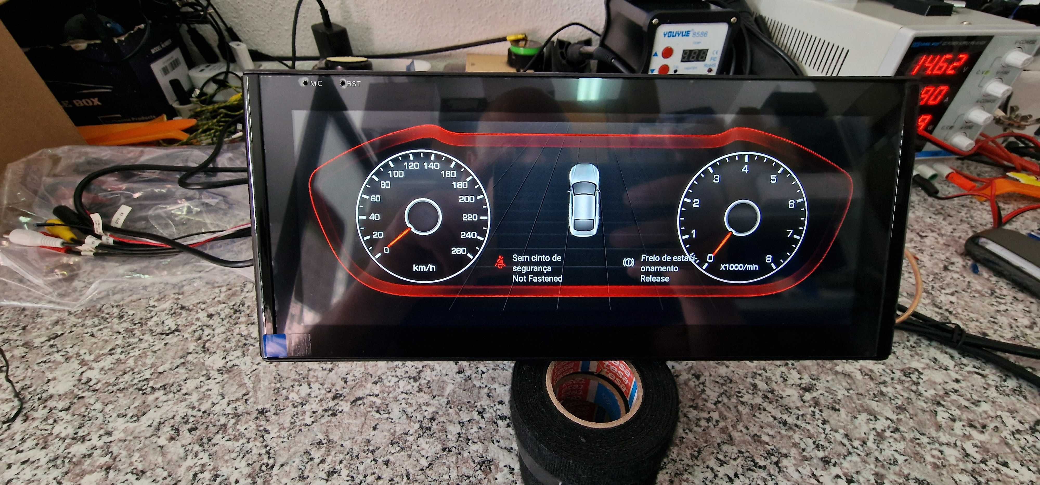 Audi A4 A5 ecrã Android 11 Samsung GPS Bluetooth USB Wi-fi Carplay