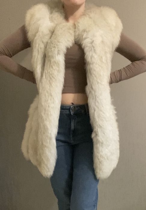 Міховий Жилет з песця розмір 44-46