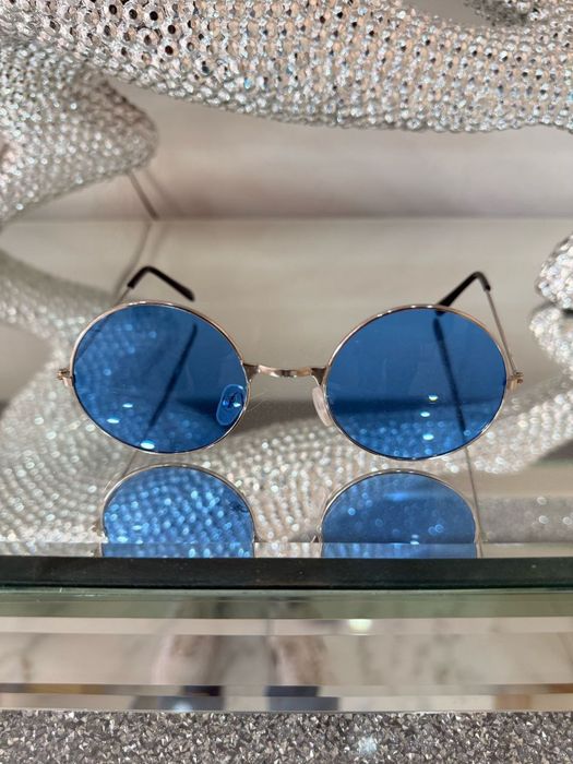 Сонцезахисні окуляри круглі блакитні солнцезащитные очки