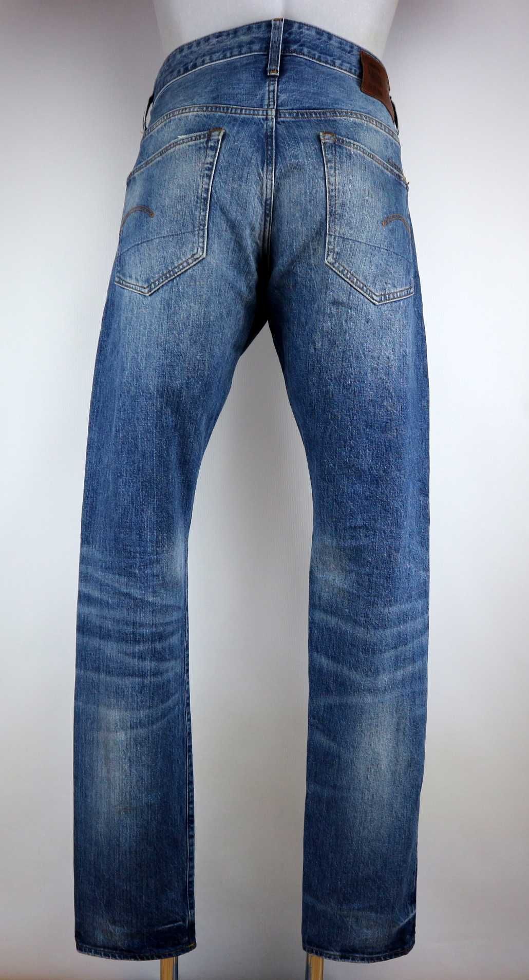 G-Star Raw 3301 Tapered spodnie jeansy W33 L36 pas 2 x 47 cm