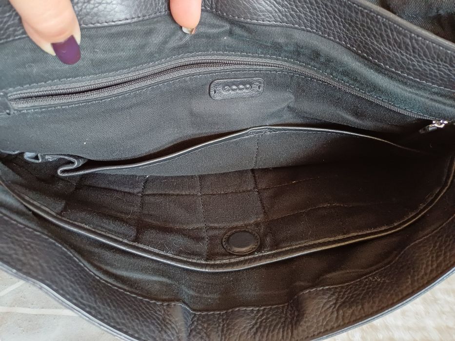 Большая мужская сумка Ecco,натуральная кожа