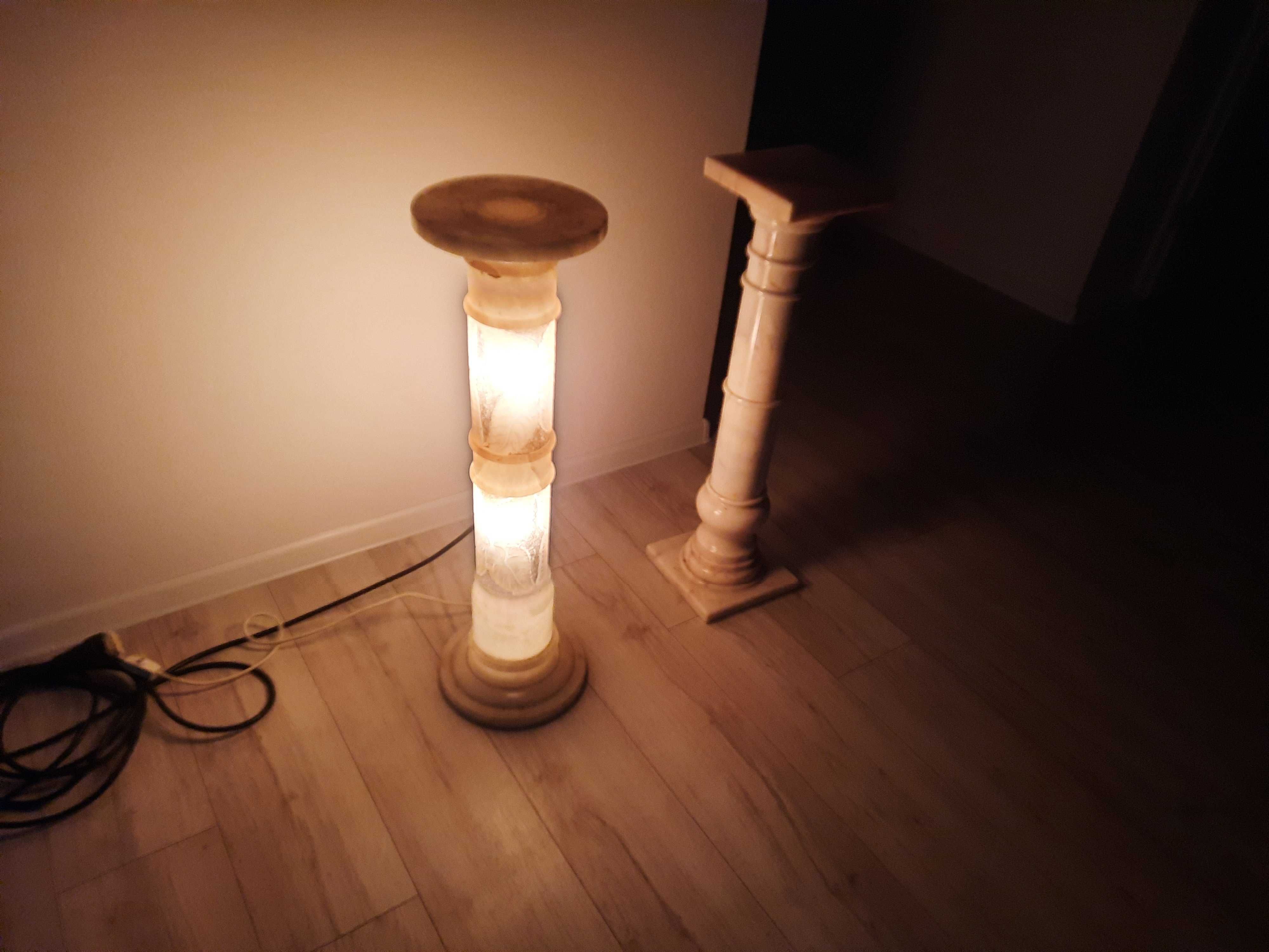 Lampa marmurowa kolumna marmurowa stolik marmurowy kwietnik