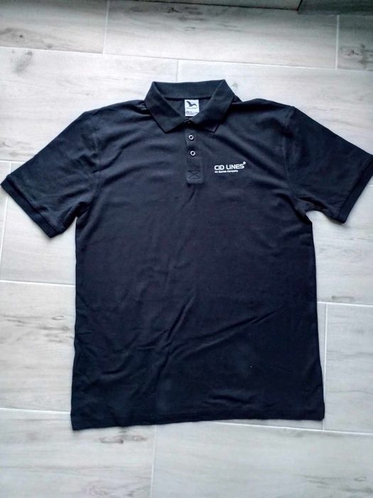 Granatowa męska bluzka t-shirt polo polówka bawełniana nowa XXL