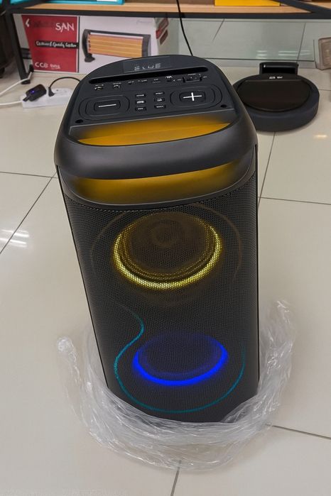 Портативная напольная колонка на 40Вт,  колонка блютуз,  2 микрофона