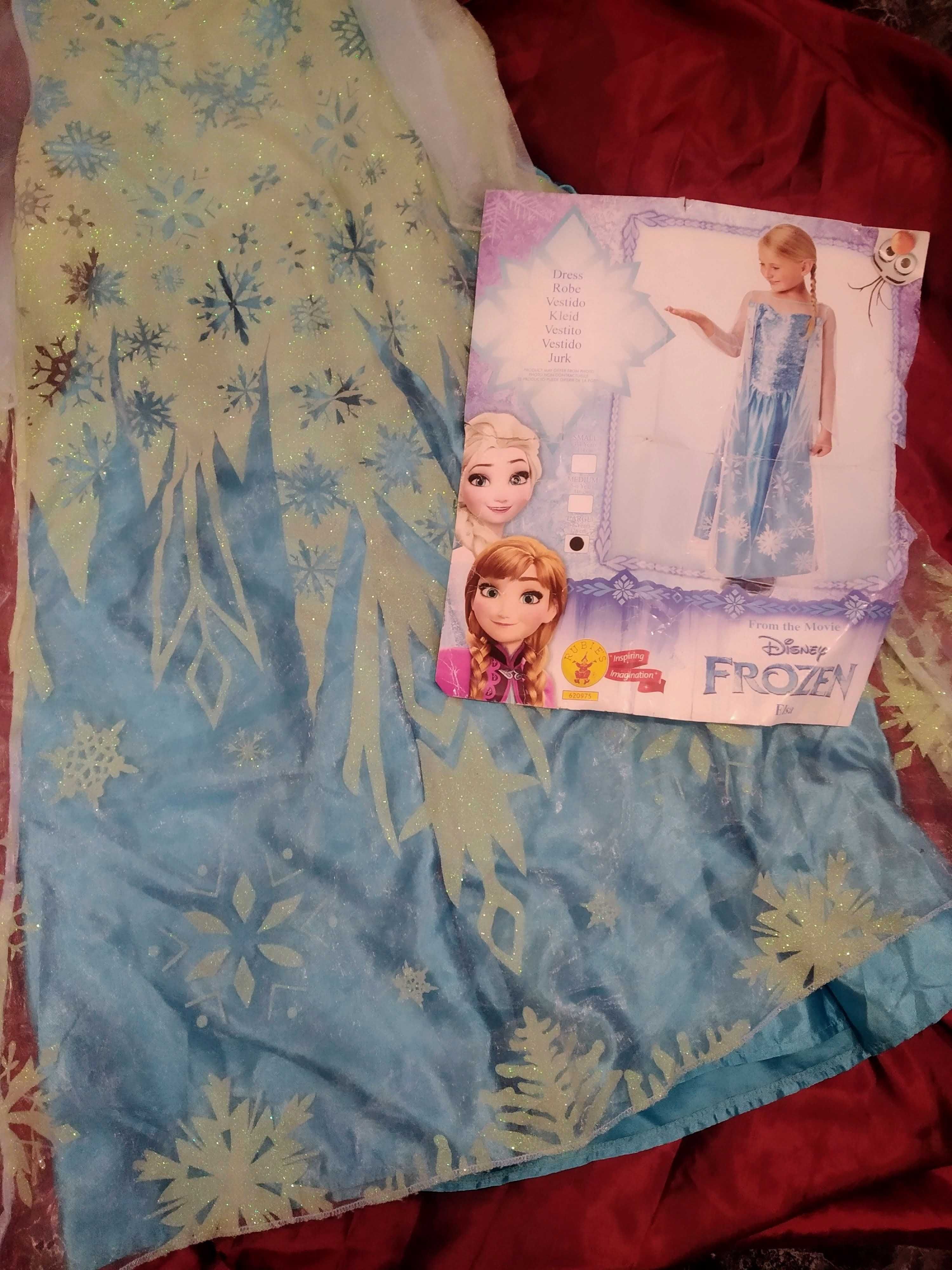 Oportunidade - Fato de Elsa Frozen com capa gelo brilhante - Carnaval