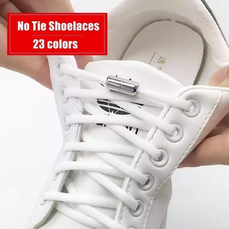 Эластичные шнурки для обуви с фиксатором без завязок