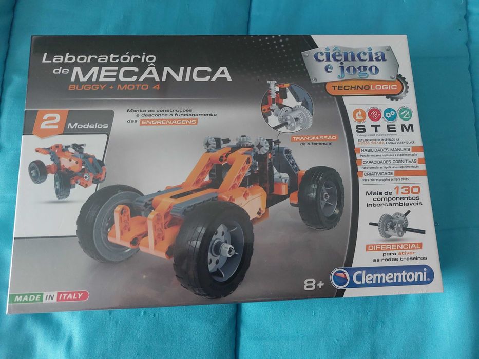 Laboratório de Mecânica – Buggy + Moto 4 (Clementoni) – NOVO e SELADO