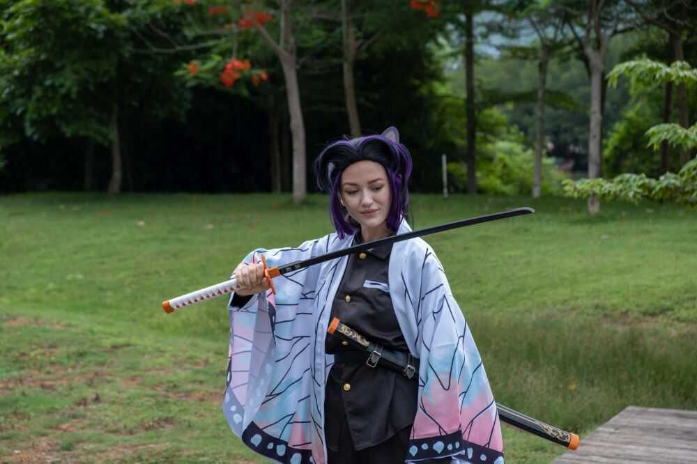 Miecz Katana Demon Slayer Shinobu Kocho's Drewniany JT10658BK