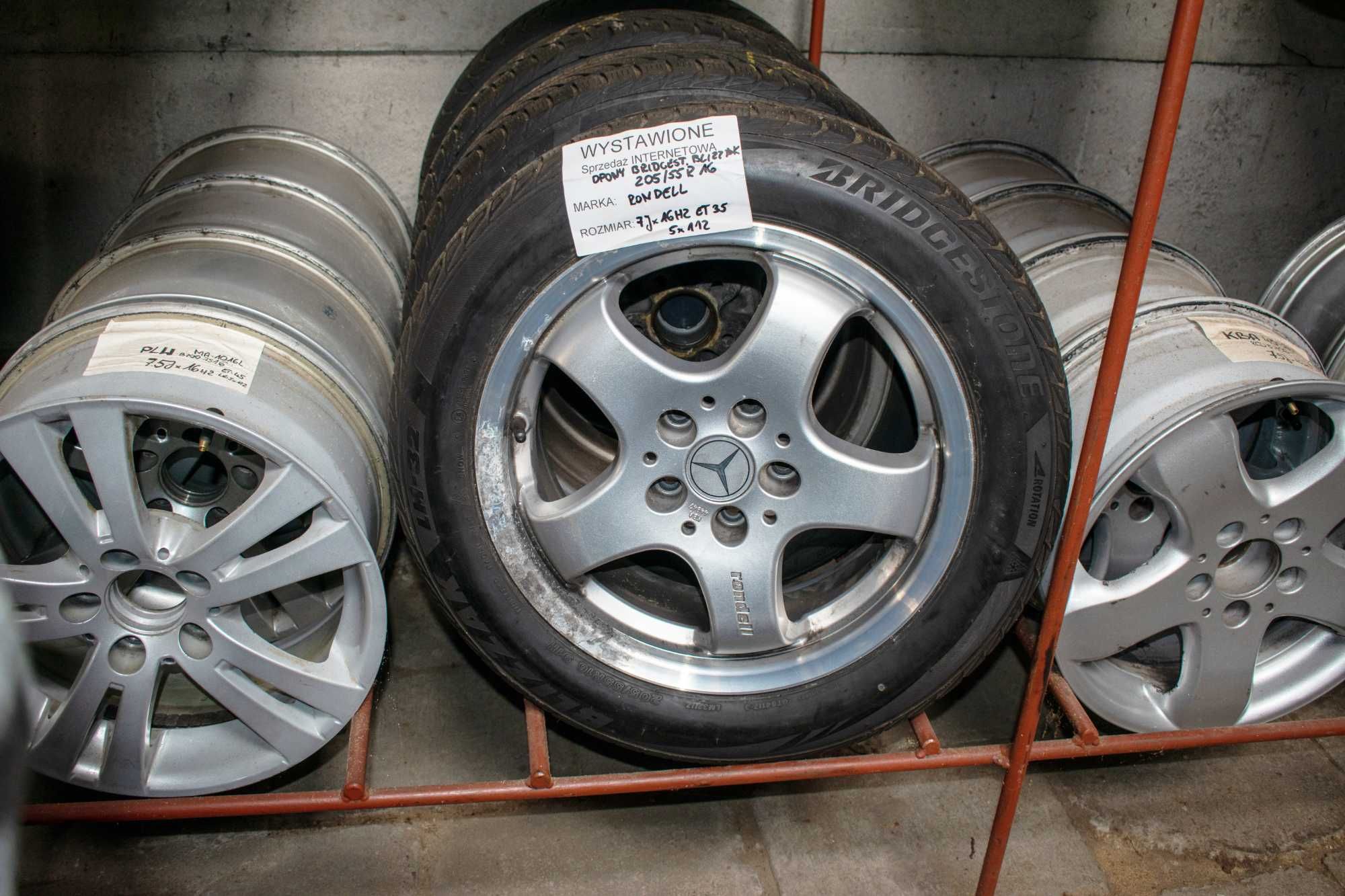 Koła alufelgi Rondell 7Jx16h2 ET35 5x112 Bridgestone Blizzak 205/55R16