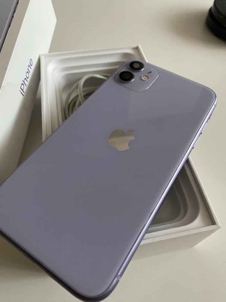 Apple Iphone 11 64gb purple fioletowy bdb stan, bateria 81%