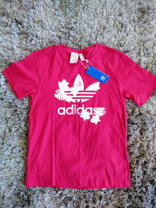 Koszulka Adidas fuksja Nowa xs/s